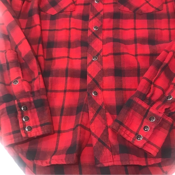 Wrangler women vintage retro western wear black pearl snap buttons size s - Picture 4 of 13